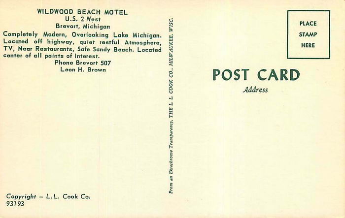 Wildwood Beach Motel - Old Postcard Photo